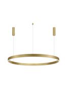 MOTIF 3000K Triac Dimmable Brass Gold Aluminium &amp; Acrylic LED 72 Watt 5250Lm 230 Volt IP20 D: 120 H: 250 cm Adjustable Height image