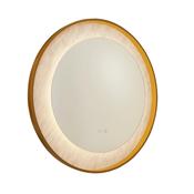 Luxo LED Mirror, Gold Metal with Marble Effect image