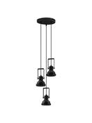 RUVI Matt Black Metal LED E14 3x5 Watt 230 Volt IP20 Bulb Excluded D: 24 H: 120 cm Adjustable height Adjustable image