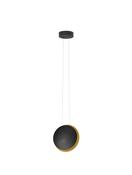 SHELL Sandy Black &amp; Gold Aluminium LED 7 Watt 230 Volt 99Lm 3000K IP20 D: 20 H: 120 cm Adjustable Height Rotatable image