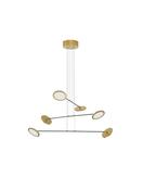 SCOPE Triac Dimmable Black &amp; Gold Metal &amp; Acrylic LED 51 Watt 230 Volt 6376Lm 3000K IP20 D: 100 W: 88.5 H: 150 cm Adjustable Height Rotatable Rotating &amp; Adjustable