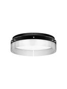 PAULINE Triac Dimmable Sandy Black Aluminium &amp; Clear Glass LED 48 Watt 230 Volt 4010Lm 3000K IP20 D: 55 H: 15 cm image