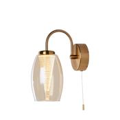 Cyclone Wall Light - Bronze Metal &amp; Champagne Glass image