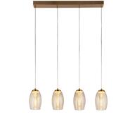 Cyclone 4Lt Bar Pendant - Bronze Metal &amp; Champagne Glass image