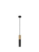 PONGO Sandy Black &amp; Gold Aluminium LED GU10 1x10 Watt 230 Volt IP20 Bulb Excluded D: 5.6 H1: 30 H2: 180 cm image
