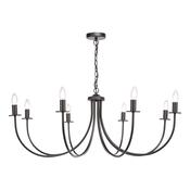 Becca 8 Light Pendant Matt Black Fitting Only image