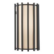 Cagliari Wall Light Matt Black With Ivory Shade image