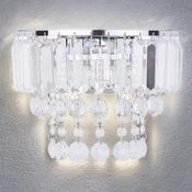 Chrome Tiered Elegant Crystal Wall Light image