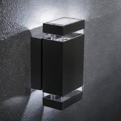 Alta Black 2 Light Square Up/Down Wall Light image