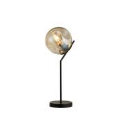 Punch Table Lamp - Black Metal &amp; Champagne Punched Glass image