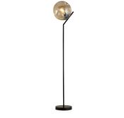 Punch Floor Lamp - Black Metal &amp; Champagne Punched Glass image
