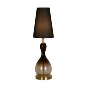 Marakesh 1Lt Table Lamp Satin Brass Metal Black Ombre Glass image