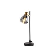 Westminster Table Lamp - Black, Satin Brass Metal &amp; Smoked image