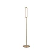 Mod LED Floor Lamp, Satin Brass Metal, Opal Acrylic &amp; Clear image