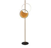 Curio Floor Lamp - Black Metal &amp; Wood image