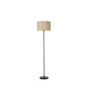 Meadow 1Lt Floor Lamp, Natural Grass Shade and Black Metal image