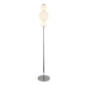 SNOWBALL 3LT FLOOR LAMP, CHROME WITH OPAL GLASS SHADE image