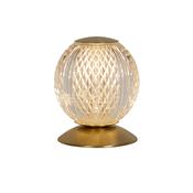 Allure Table Lamp, Satin Brass Metal &amp; Clear Acrylic image
