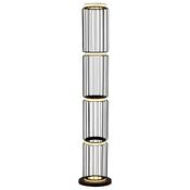 Circolo Cage Floor Lamp - Black Metal &amp; White Silicon image