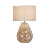 Devon 1Lt Table Lamp, Champagne Punched Glass with Off White image