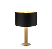 London Table Lamp - Knurled Brass &amp; Black Velvet Shade image
