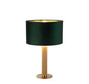London Table Lamp - Knurled Brass &amp; Green Velvet Shade image