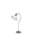 Bistro III Table Lamp -Satin Silver &amp; Holphane Style Glass image