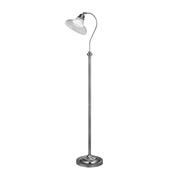 Bistro III Floor Lamp - Satin Silver &amp; Holphane Style Glass image