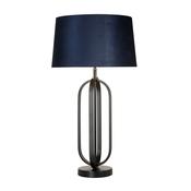 Chic Table Lamp - Black Metal with Navy shade image