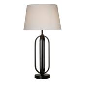 Chic Table Lamp - Black Metal with White Shade image
