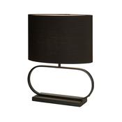 Sleek Table Lamp - Black Metal with Black shade image