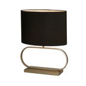 Sleek Table Lamp - Bronze Metal with Black shade image