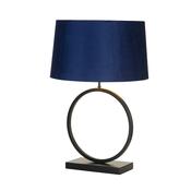 Elegant Table Lamp - Matt Black Metal With Navy Shade image