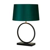 Elegant Table Lamp - Matt Black Metal With Emerald Shade image