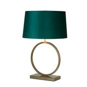 Elegant Table Lamp - Bronze Metal With Emerald Shade image