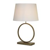 Elegant Table Lamp - Bronze Metal With White Shade image