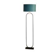 Modish Floor Lamp - Black Metal with Teal Shade image