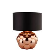 Fizz Table Lamp - Copper Glass &amp; Black Faux Silk Shade image