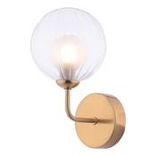 Feya Wall Light Antique Bronze &amp; Clear/Opal Glass image