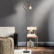 Black C/W Ant. Brass Venus Floor Lamp (Bulb Not Incl.) image
