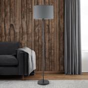 Black W/ Grey Shade Ashley Floor Lamp