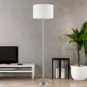 Satin Nickel W/ White Shade Ashley Floor Lamp
