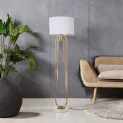 Roberta Matt Brass &amp;Amp; White Floor Lamp