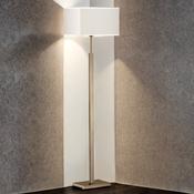 Antique Brass W/ Oatmeal Shade Ultra Lounge Floor Lamp