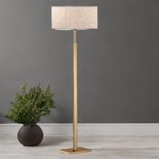 Matt Brass W/ Oatmeal Shade Ultra Lounge Floor Lamp