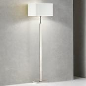 Satin Nickel W White Shade Ultra Lounge Floor Lamp image