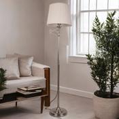 Antique Brass Finish W/ Cream Shade Floor Lamp