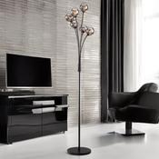 Matt Black Finish C/W Smoke Glass Shades Floor Lamp image