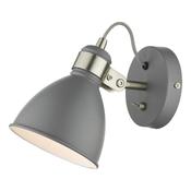 Frederick Single Wall Spotlight Dark Grey Satin Chrome image
