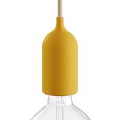 Outdoor pendant lamp with 5m textile cable with IP65 lampholder - Yellow (H723Y) image